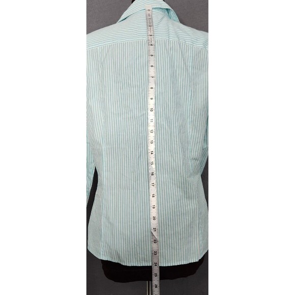 Talbots‎ Stripped Chevron Button Down Shirt Blouse Sz 8 100% Cotton - Picture 4 of 8